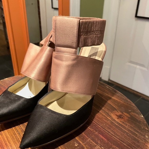 Stella McCartney Shoes - Stella McCartney black & blush heeled sandal - 9.5